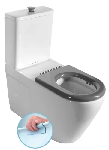 Sapho MEDIC RIMLESS monoblokkos WC, ülőke nélkül, alsó/hátsó kifolyású