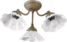 Sapho NAPOLI mennyezeti lámpa, E14 3x40W, 230V, keramia búrával, bronz