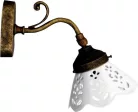 Sapho BARI fali lámpa, kerámia búra, max:40W, 230V, 138x180x210mm, bronz