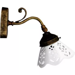 Sapho BARI fali lámpa, kerámia búra, max:40W, 230V, 138x180x210mm, bronz