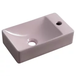 Sapho SMALL MARGITHA kerámiamosdó, 38x22cm, jobbos, rózsaszín