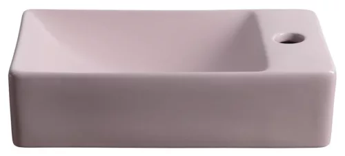 Sapho SMALL MARGITHA kerámiamosdó, 38x22cm, jobbos, rózsaszín