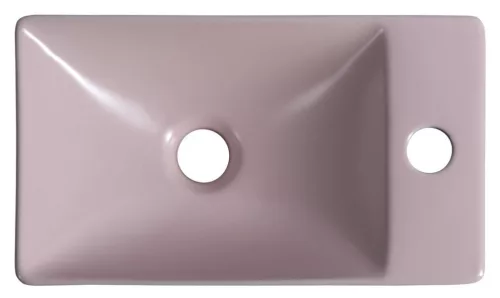 Sapho SMALL MARGITHA kerámiamosdó, 38x22cm, jobbos, rózsaszín