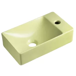 Sapho SMALL MARGITHA kerámiamosdó, 38x22cm, jobbos, pisztácia