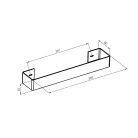 TABELLA törölközőtartó, 390mm, szálcsiszolt inox (MI390)