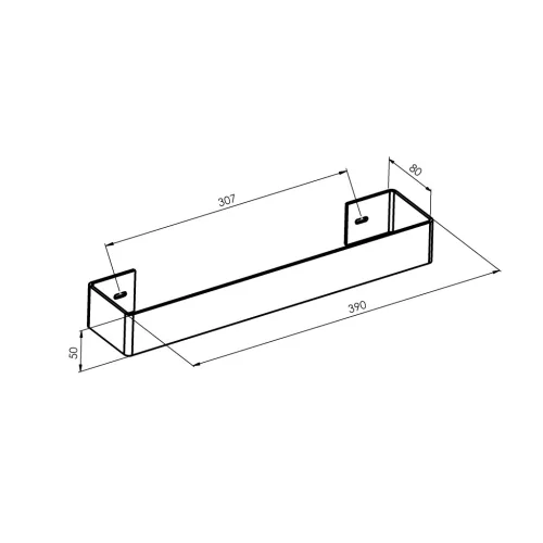 TABELLA törölközőtartó, 390mm, szálcsiszolt inox (MI390)