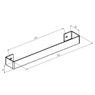 TABELLA törölközőtartó, 520mm, szácsiszolt inox (MI520)