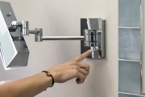kozmetikai tükör LED világítással, króm (MW834)