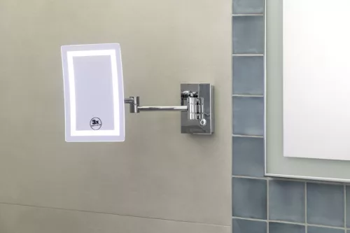 kozmetikai tükör LED világítással, króm (MW834)