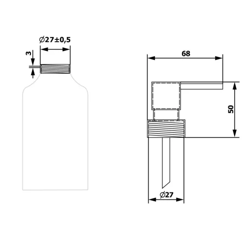 Tartalék BEMETA DARK szappanadagoló pumpa XB100-hoz, fekete (NDX100B)