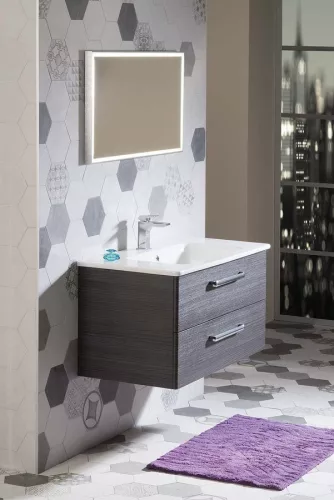 LUMINAR tükör aluminium kerettel, LED világítással, 900x500mm, króm (NL559)