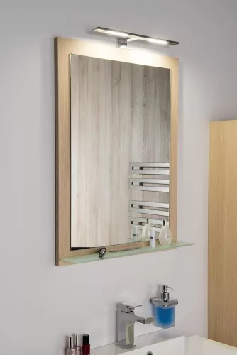 NIROX keretes tükör, 100x60x3 cm, ezüst tölgy (NX106-1111)