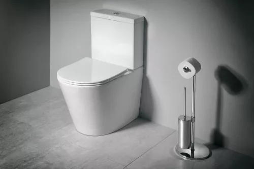Sapho PACO RIMLESS monoblokkos WC, alsó/hátsó kifolyású, ülőke nélkül, duálgombos öblítőmechanikával, 38x61cm, (PC1012R helyett)