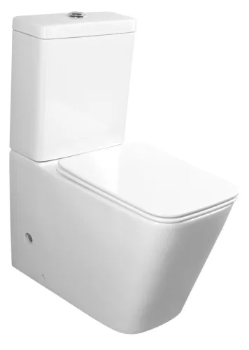 Sapho PORTO RIMLESS monoblokkos WC, alsó/hátsó kifolyású, duálgombos öblítőmechanikával, 36,5x65cm (PC102R helyett)