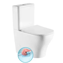 Sapho BELLO RIMLESS monoblokkos WC, alsó/hátsó kifolyású, ülőke nélkül, duálgombos öblítőmechanikával, 38x66cm (PC103R helyett)