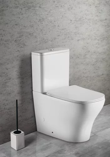 Sapho BELLO RIMLESS monoblokkos WC, alsó/hátsó kifolyású, ülőke nélkül, duálgombos öblítőmechanikával, 38x66cm (PC103R helyett)