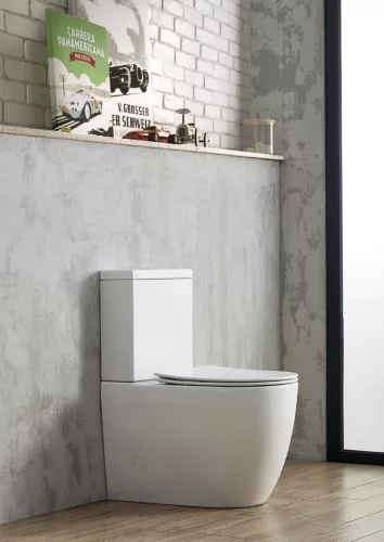 Sapho INFINITY RIMLESS monoblokkos WC, alsó/hátsó kifolyású, ülőke nélkül