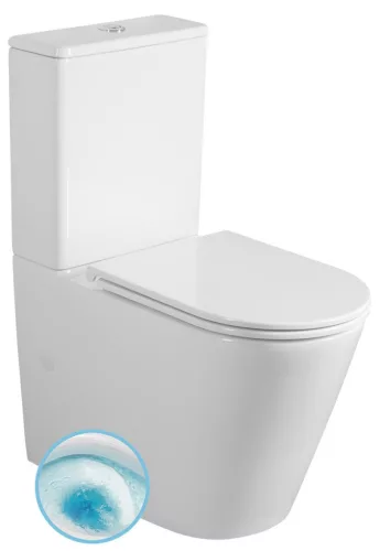 Sapho AVIS VORTEX RIMLESS monoblokkos WC, alsó/hátsó kifolyású, ülőke nélkül
