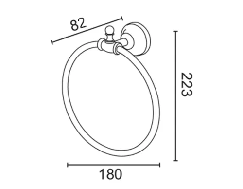 PERLA Törölközőtartó, arany (PE0155)