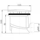 AQUALINE zuhanytálca szifon 90 mm SAPHO-PF408