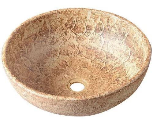Sapho PRIORI kerámiamosdó, átm:42cm, barna mintás