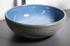 Sapho PRIORI kerámiamosdó, átm:41cm, kék/szürke