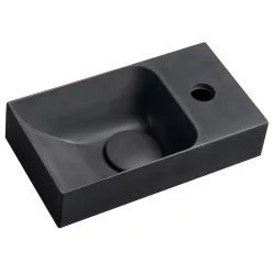 Sapho PICCOLINO betonmosdó, 30,8x17cm, jobbos, antracit