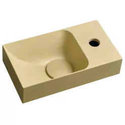 Sapho PICCOLINO betonmosdó, 30,8x17cm, jobbos, sárga