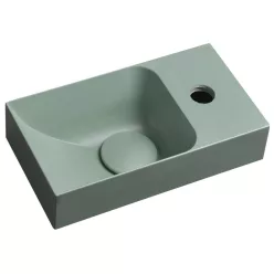 Sapho PICCOLINO betonmosdó, 30,8x17cm, jobbos, zöld