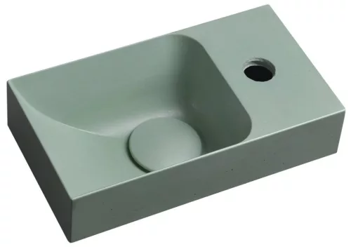 Sapho PICCOLINO betonmosdó, 30,8x17cm, jobbos, zöld