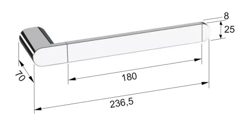FLORI törölközőtartó, fekete (RF006/15)