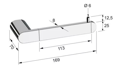 FLORI WC-papírtartó, króm (RF017)