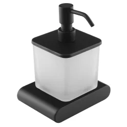 FLORI szappanadagoló, fekete/tejüveg (RF019/15)