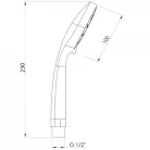 AQUALINE kézizuhany 3S 100 mm fekete SAPHO-SC106