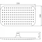 AQUALINE fejzuhany 20X35 matt fekete SAPHO-SC296