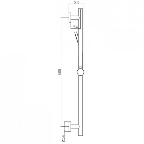 SAPHO zuhanyszett zuhanyrúddal 700 mm matt fekete SAPHO-SC515