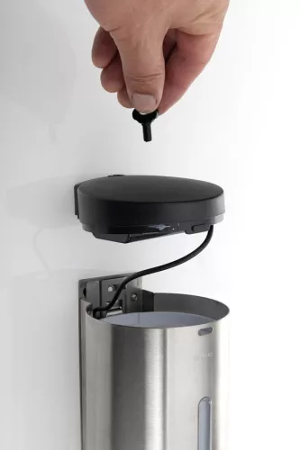 érintésmentes folyékony szappanadagoló, 650mm, csiszolt inox (SE071)