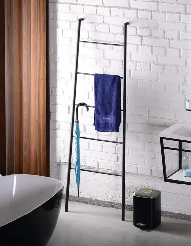 SEGA törölközőtartó, 550x1700x70mm, matt fekete (SE104)