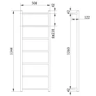 SHICK törölközőtartó, 500x1344mm, króm (SH500)
