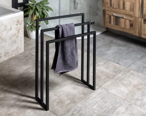 SKA törölközőtartó, 55x80x20cm, matt fekete (SKA303)