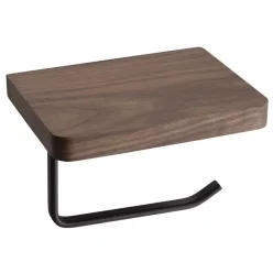   SKA WC-papírtartó, polccal, 15x10x12cm, matt fekete (SKA417)