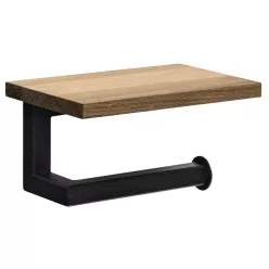   SKA WC-papírtartó, polccal, 15x8x10cm, matt fekete (SKA421)