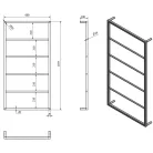 SKA fali törölközőtartó, 60x115x10cm, matt fekete (SKA502)