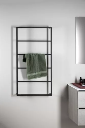 SKA fali törölközőtartó, 60x115x10cm, matt fekete (SKA502)