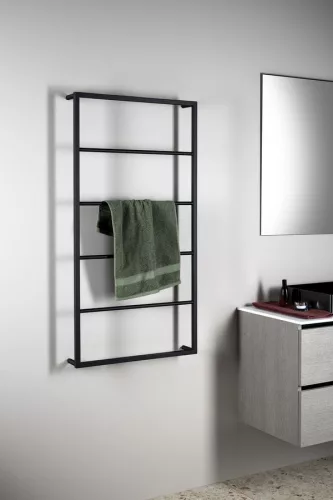 SKA fali törölközőtartó, 60x115x10cm, matt fekete (SKA502)