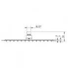 SAPHO Slim fejzuhany 30x30cm matt fekete SAPHO-SL101