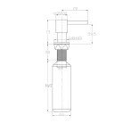 Beépíthető szappanadagoló, szögletes, 350ml, króm (SP011)