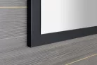 TREOS keretes tükör, 110x50x2,8cm, matt fekete (TS100-3535)