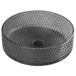 Sapho BEAUTY MARAGUA üvegmosdó, átm:39,5cm, fekete