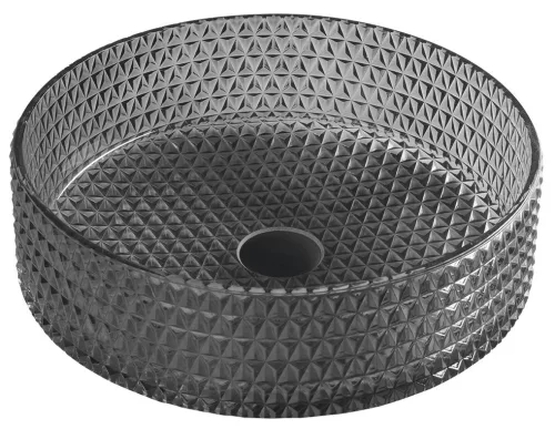 Sapho BEAUTY MARAGUA üvegmosdó, átm:39,5cm, fekete
